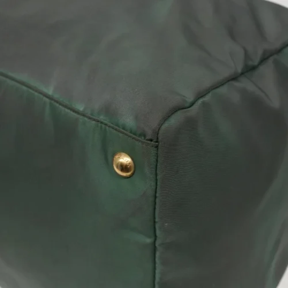 Prada Vintage Pre-owned Nylon prada-bags Green Dames
