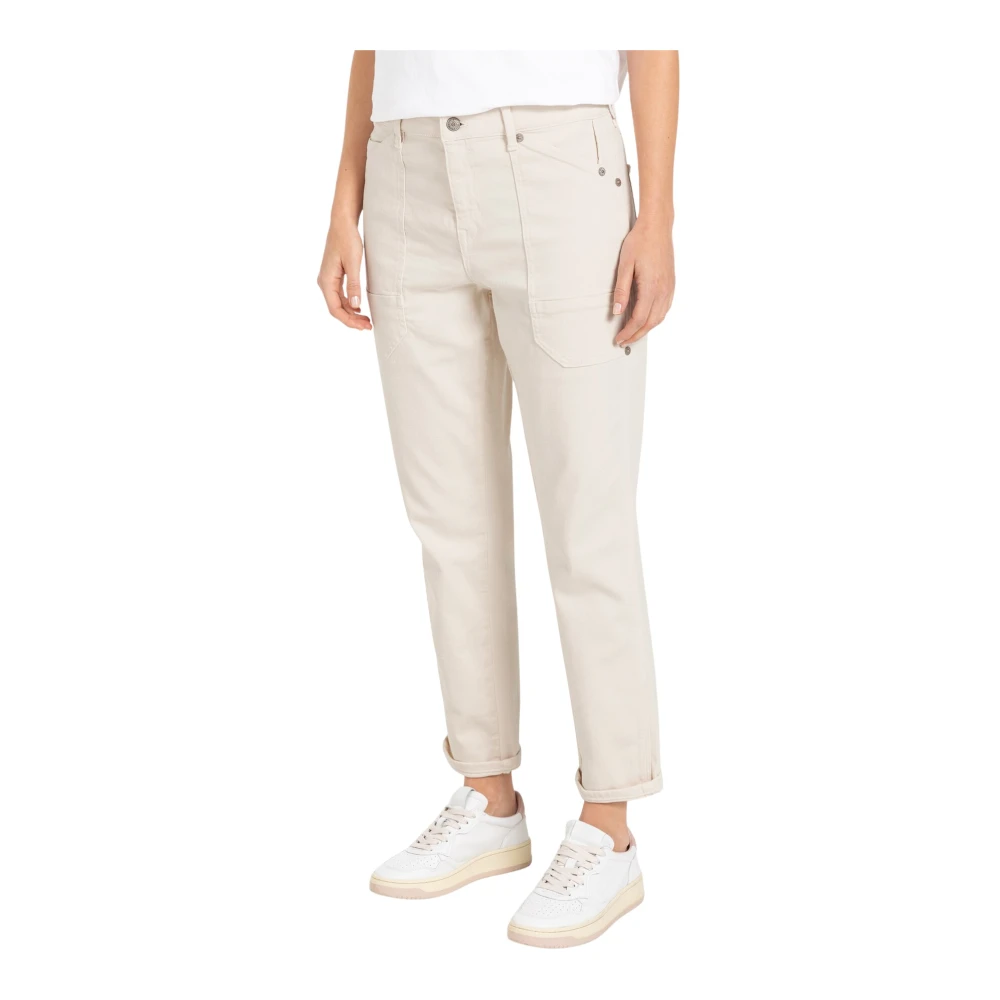 MAC Antiek Wit Straight-Leg Jeans Beige Dames