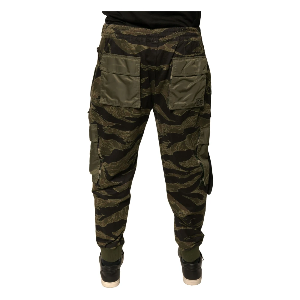 Dolce & Gabbana Groene Cargo Jogger Broek met Logo Green Heren