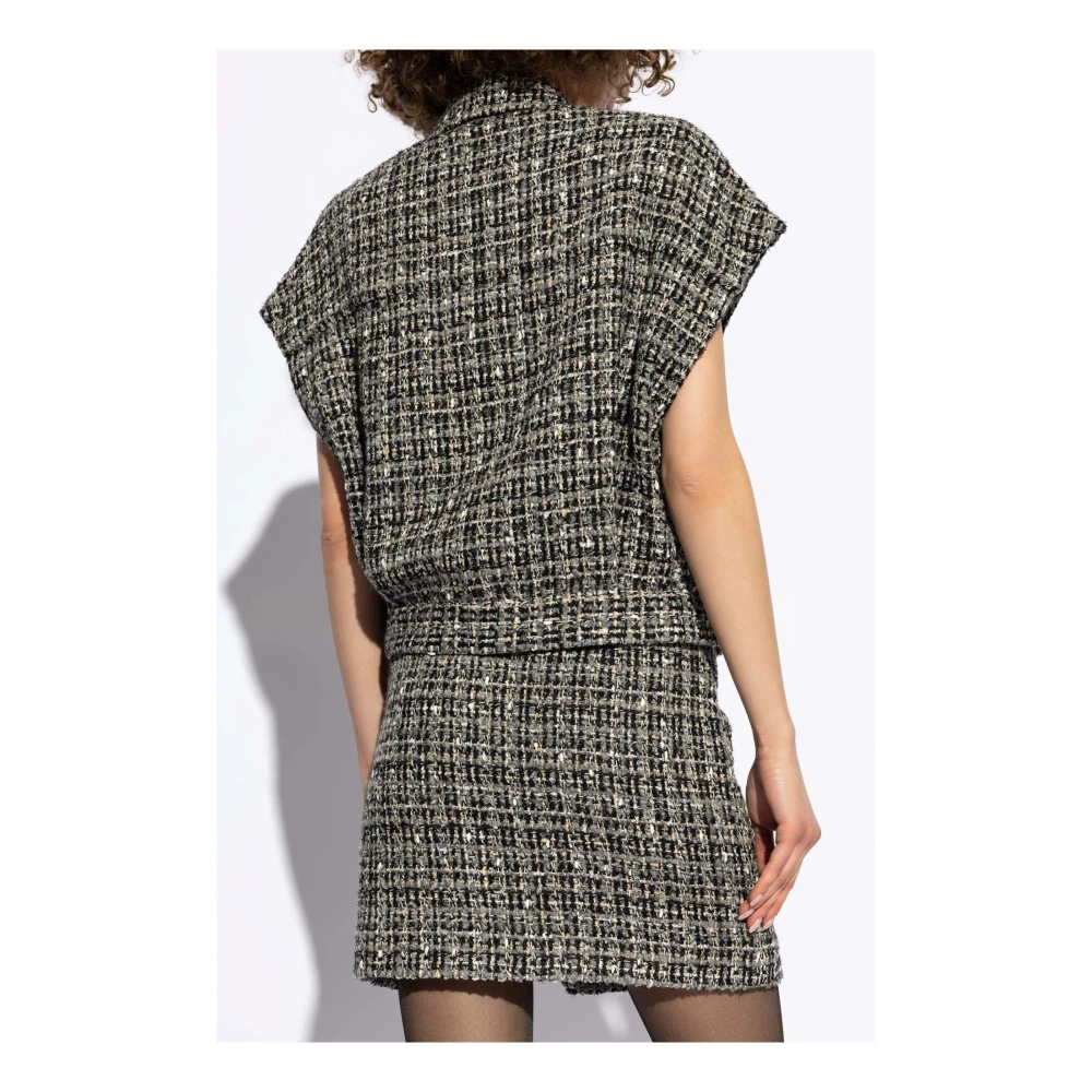 IRO Tweed Vest 'Bianka' Gray Dames