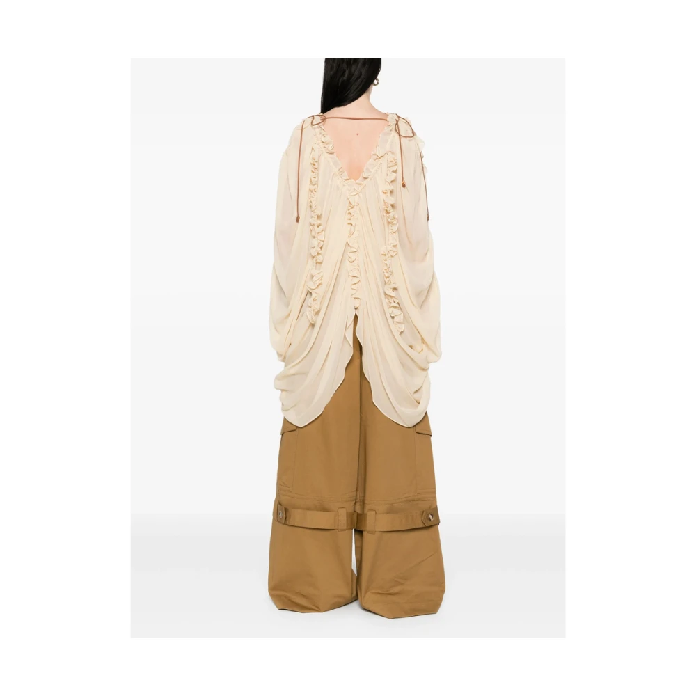 Zimmermann Gerimpelde Beige Blouse Beige Dames