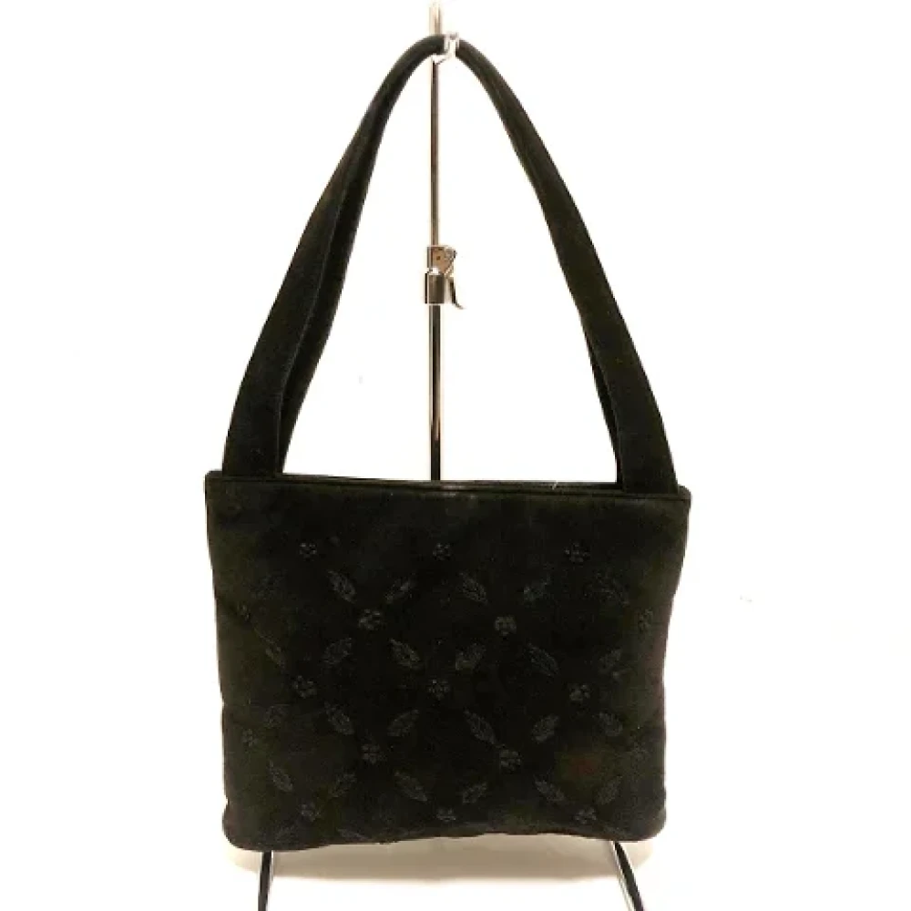 Bottega Veneta Vintage Pre-owned Cotton shoulder-bags Black Dames