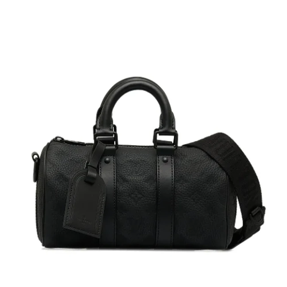 Pre-owned Svart skinn Louis Vuitton Keepall