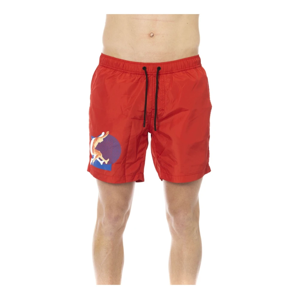 Bikkembergs Men's Red Beachwear, S, Swimwear Collection Spring/Summer