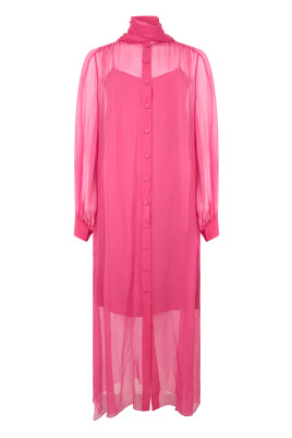 pink sheer shirt dress Jean Paul Gaultier Pre-Owned 1990s polka-dot Sheer Shirtdress | Pink