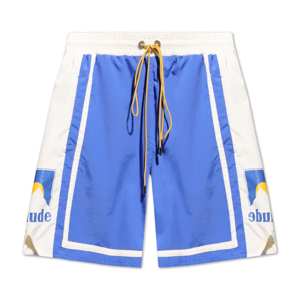 Rhude Logo shorts Blue Heren