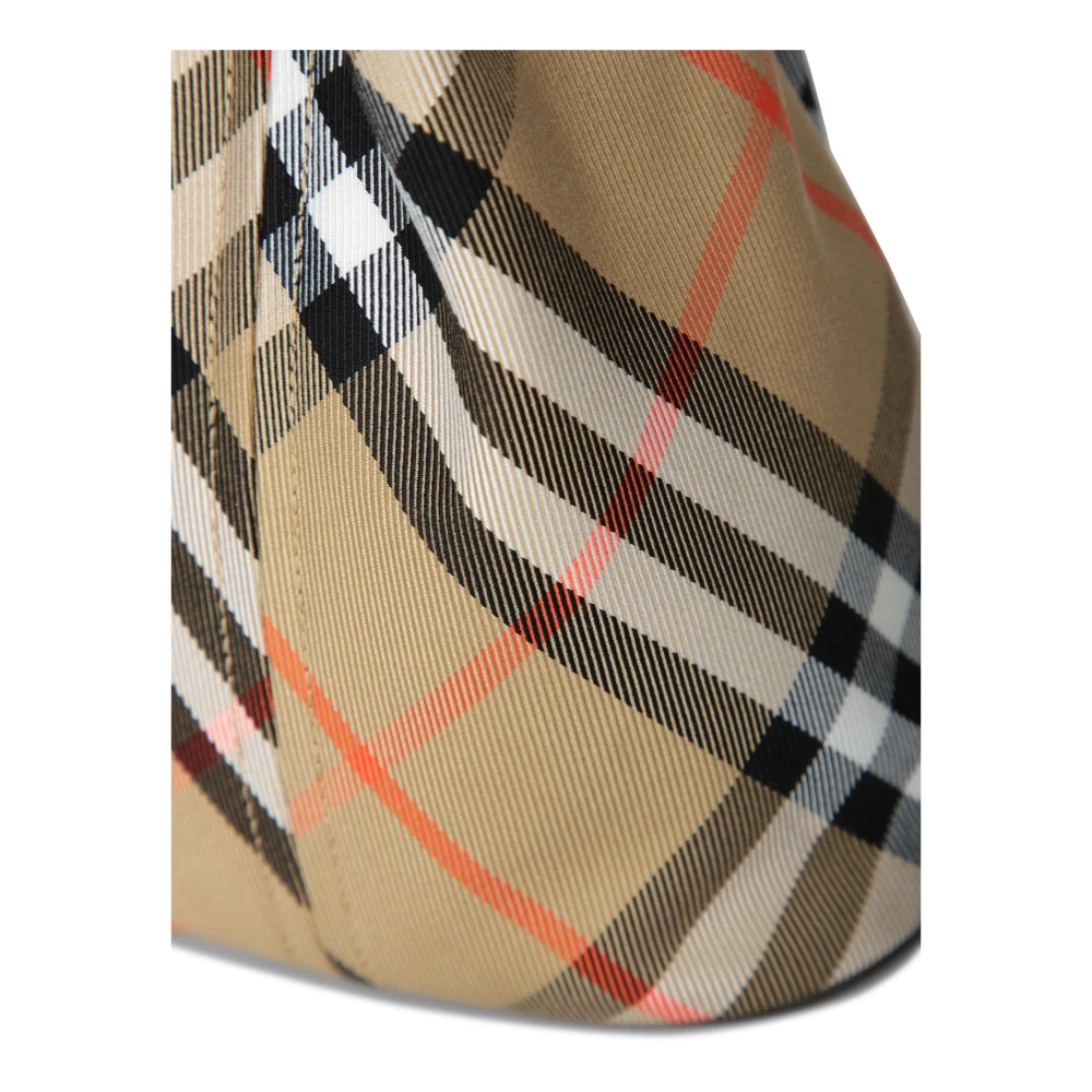 Burberry Geruite emmerzak met leren afwerking Beige Dames