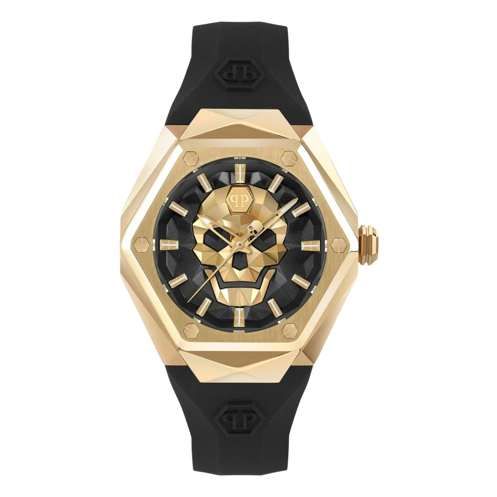 Philipp Plein PWADA0224 $KULL SPIKES LADY gold black Silicone Women's Watch NEW - Image 2