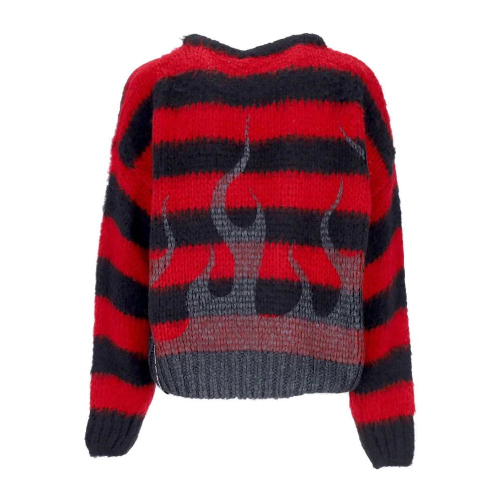 Vision OF Super Vlammen Oversize Crew Neck Sweater Red Dames