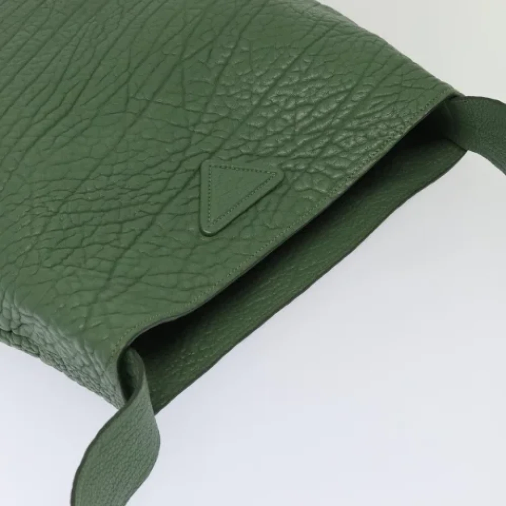 Prada Vintage Pre-owned Leather prada-bags Green Dames
