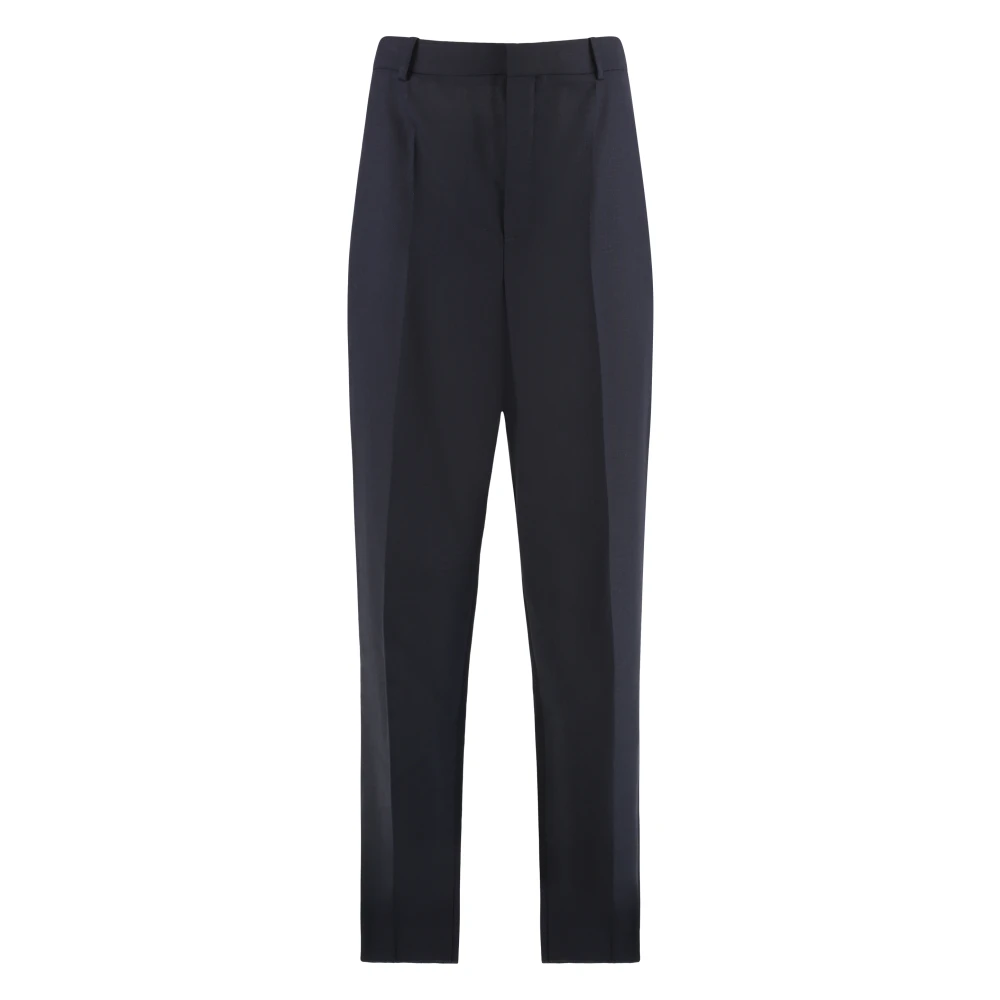 Saint Laurent Men's Blue Wool Tailored Trousers