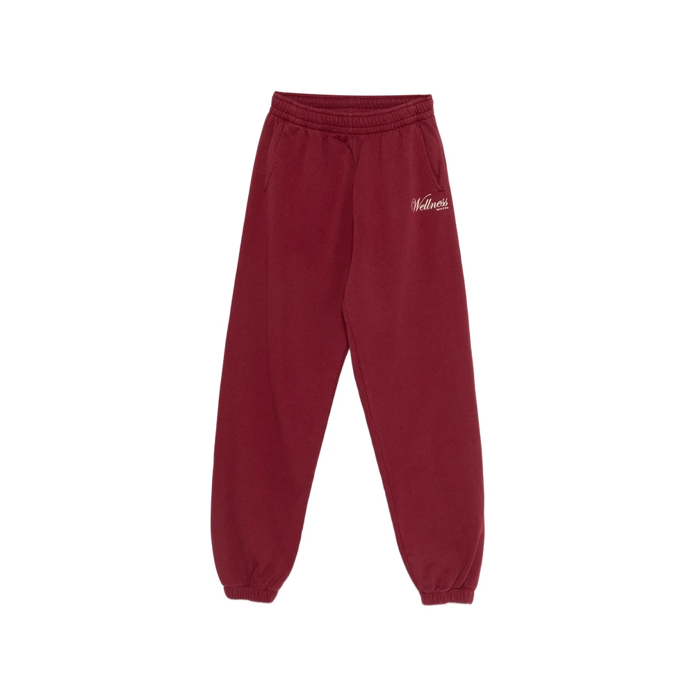 Sporty & Rich Red Sweatpants, Female, Xs, Classic Logo Joggers