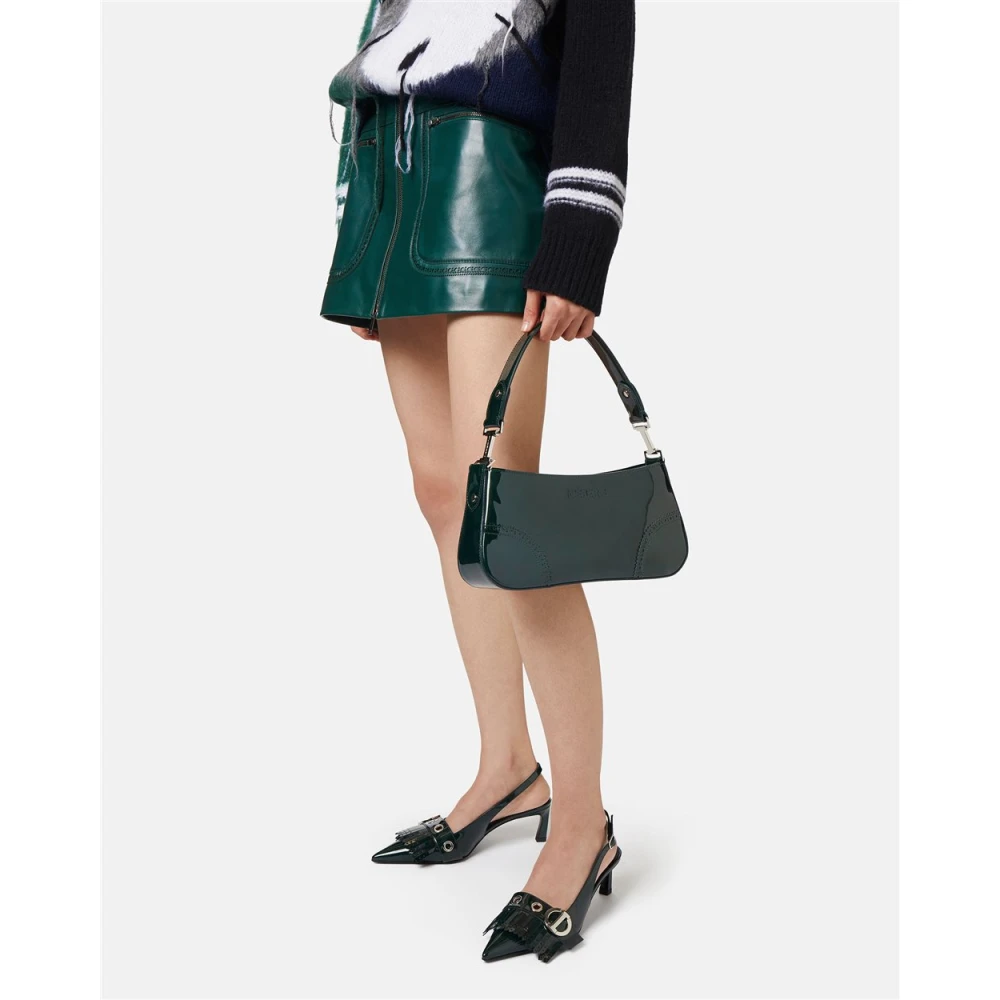 Iceberg Gebeitst groen leren crossbody tas Green Dames