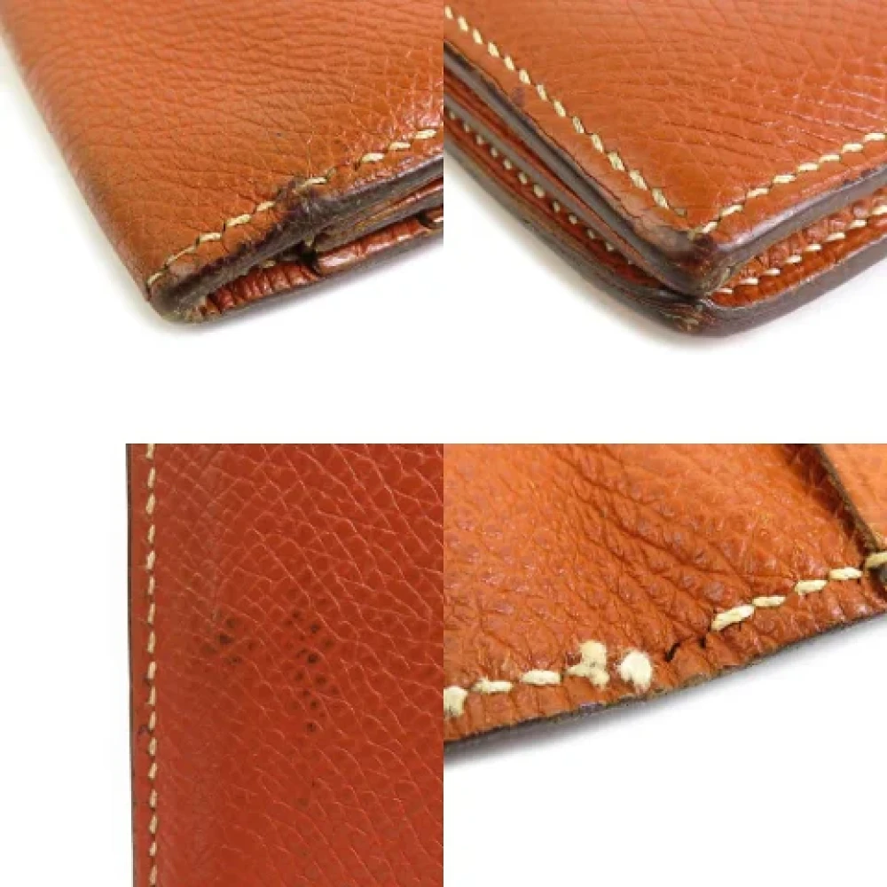 Hermès Vintage Pre-owned Leather wallets Brown Heren