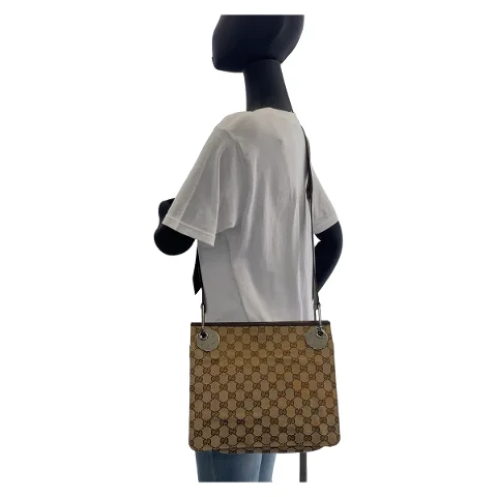 Gucci Vintage Pre-owned Canvas crossbody-bags Brown Dames