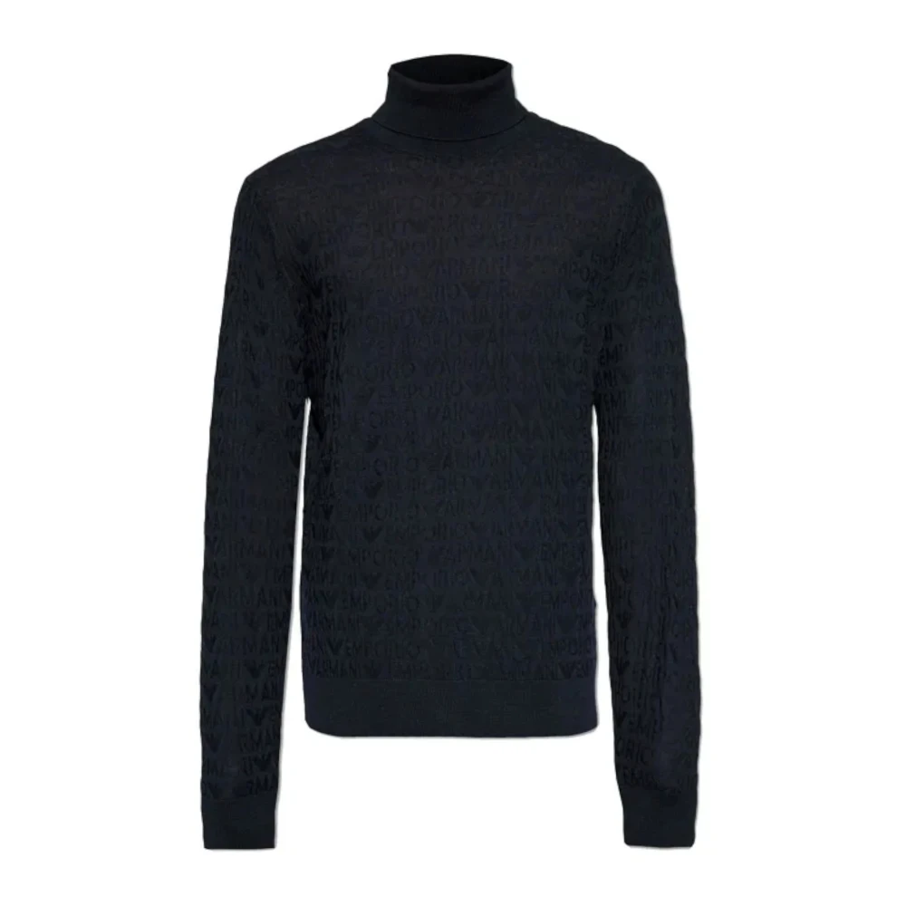 Emporio Armani Blauwe Pullover Trui Stijlvolle Mode Blue Heren