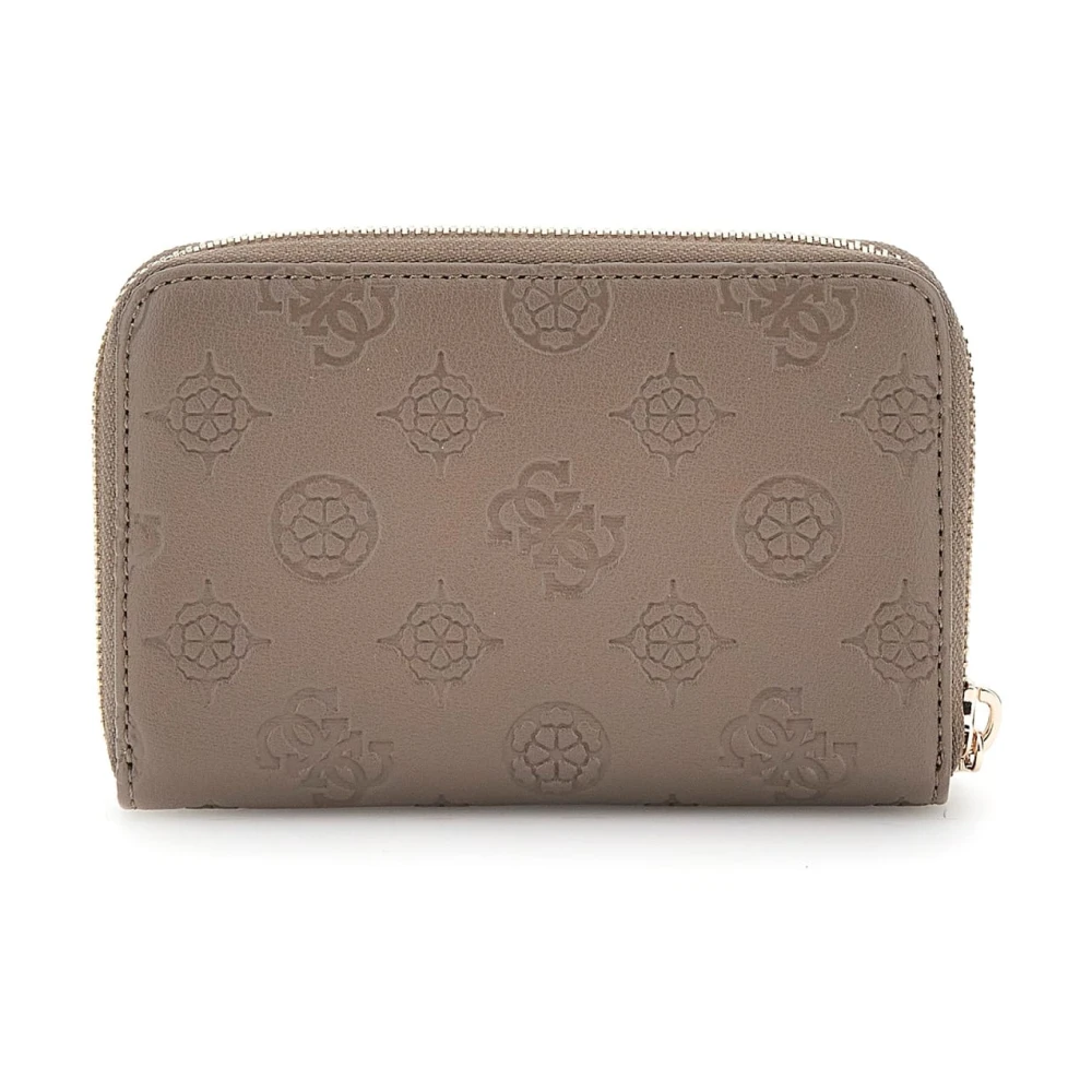 Guess Kleine rits donkere taupe portemonnee Brown Dames