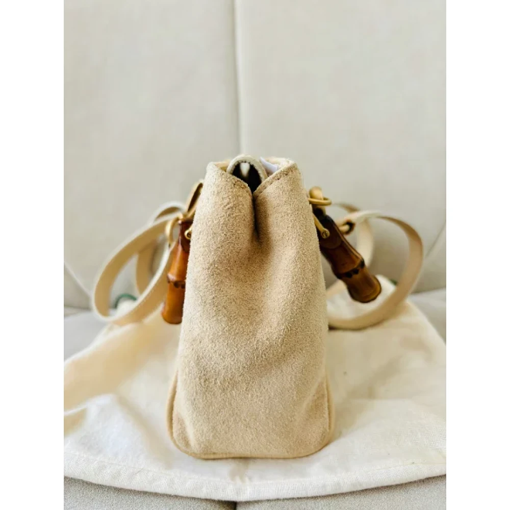 Gucci Vintage Pre-owned Leather gucci-bags Beige Dames