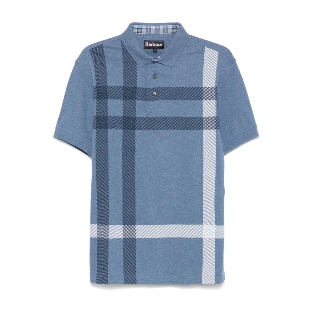 Barbour Blauw Geruit Poloshirt Blue Heren