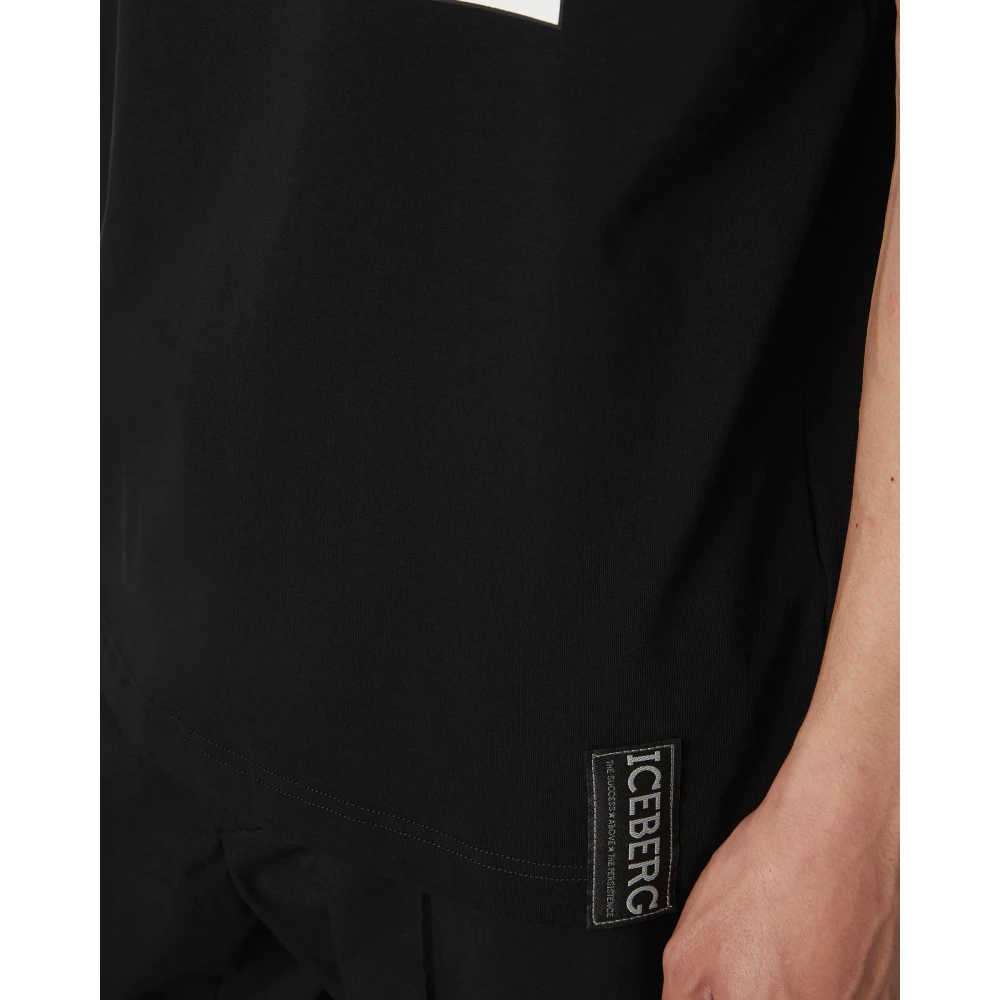 Iceberg katoenen zwart T-shirt met Looney Tunes print Black Heren