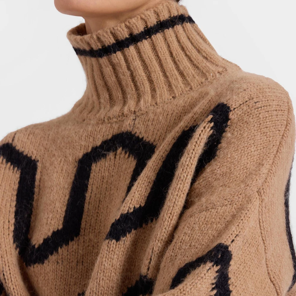 La DoubleJ Comber Turtleneck Beige Dames