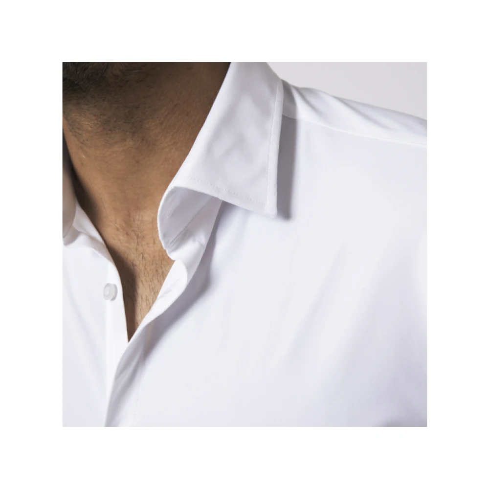 Karl Lagerfeld Witte Slim Stretch Overhemd White Heren
