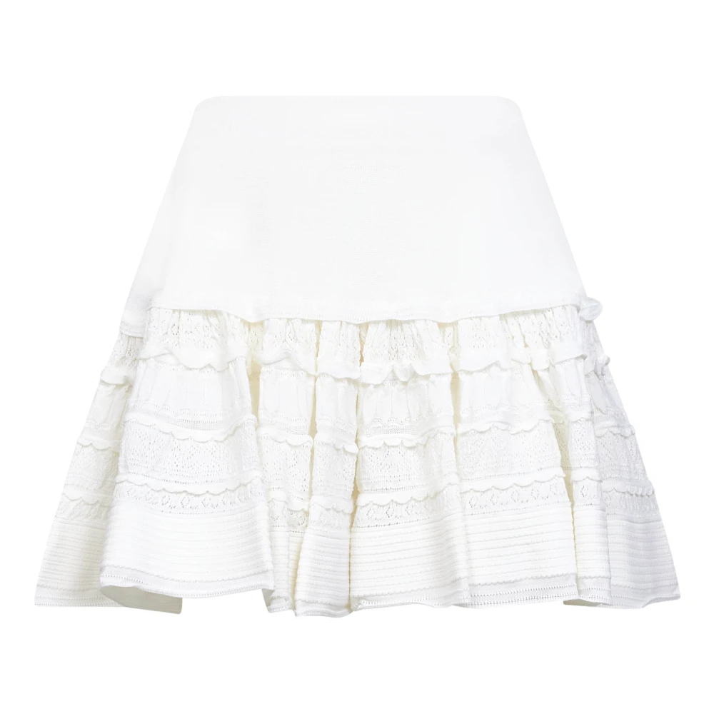 Alaïa White Wool Crinoline Skirt - Female - Short Skirts - M - Skirts