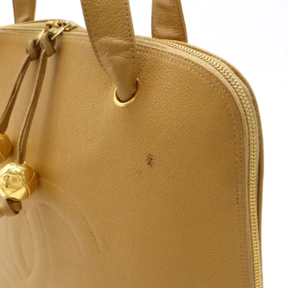 Chanel Vintage Pre-owned Leather chanel-bags Beige Dames