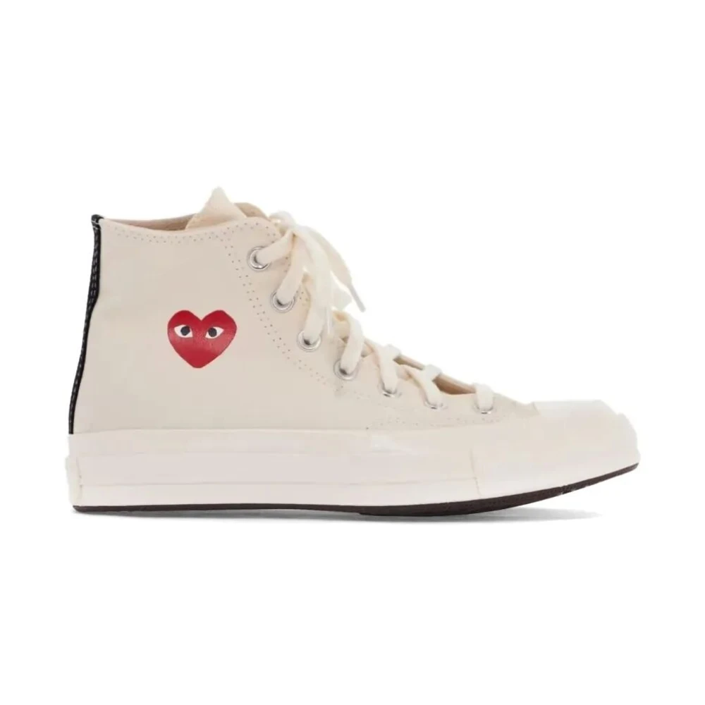 Comme des Garçons Play Chuck Taylor 70 Small Heart High Top Sneakers Heren Schoenen Beige