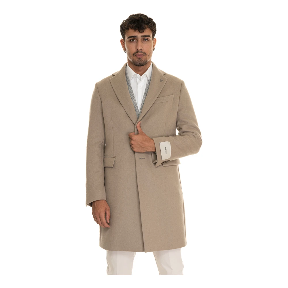 Paoloni Stijlvolle Winterjas voor Mannen Beige Heren