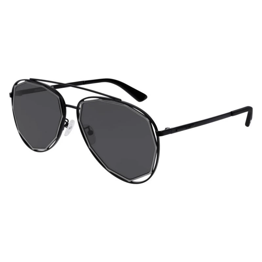 Alexander McQueen Sungles Mq0175Sa Svart Dam