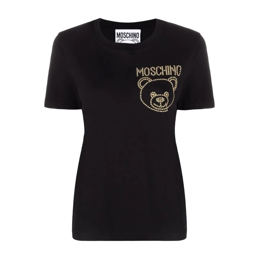 Moschino Couture Katoenen Logo T Shirt Black Dames
