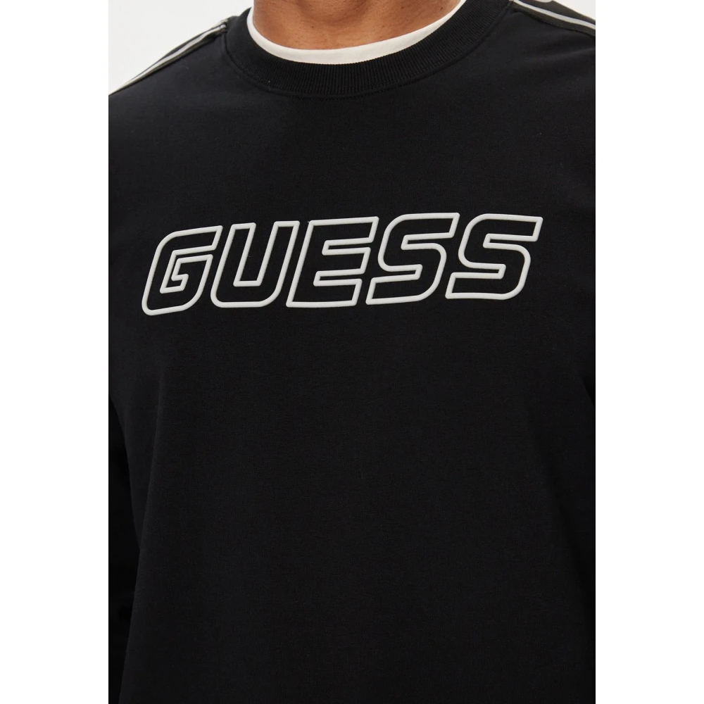 Guess Heren Logo Sweatshirt Black Heren
