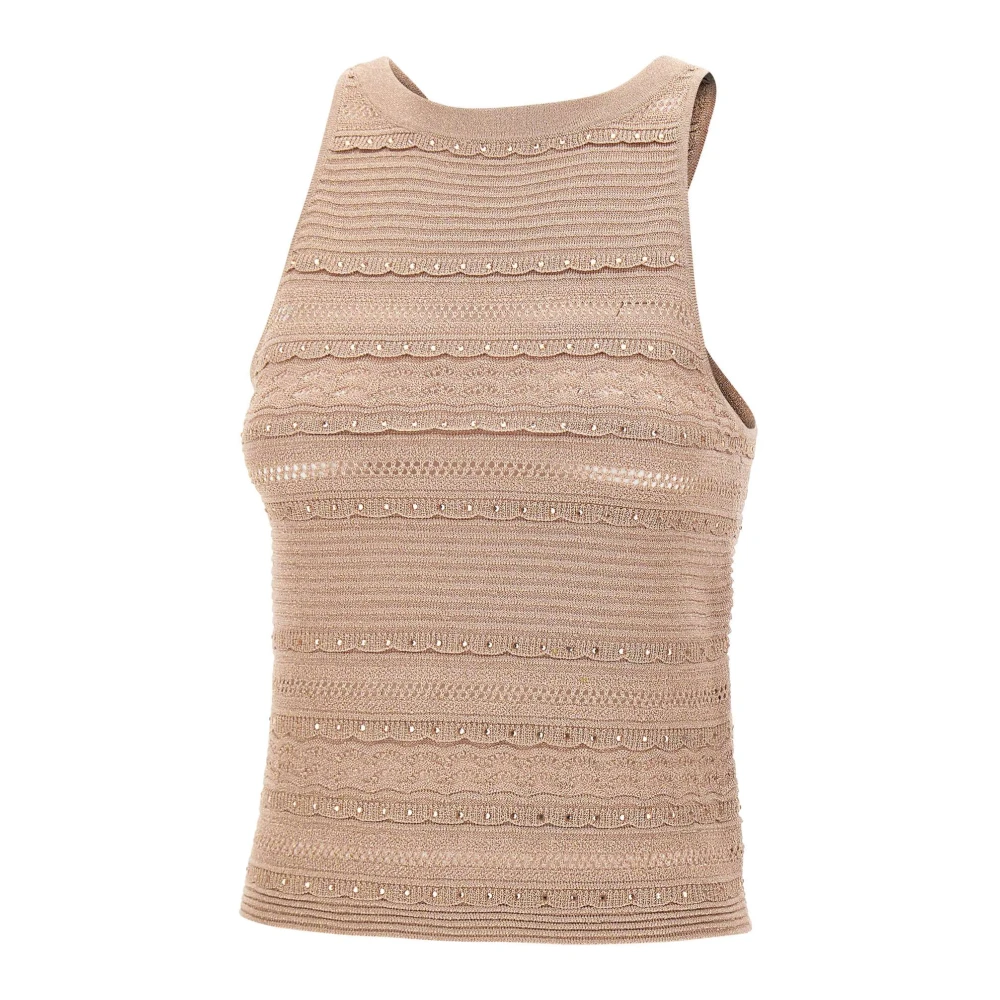 Liu Jo Vrouw Beige Tops Dames, S, Mouwloze Top