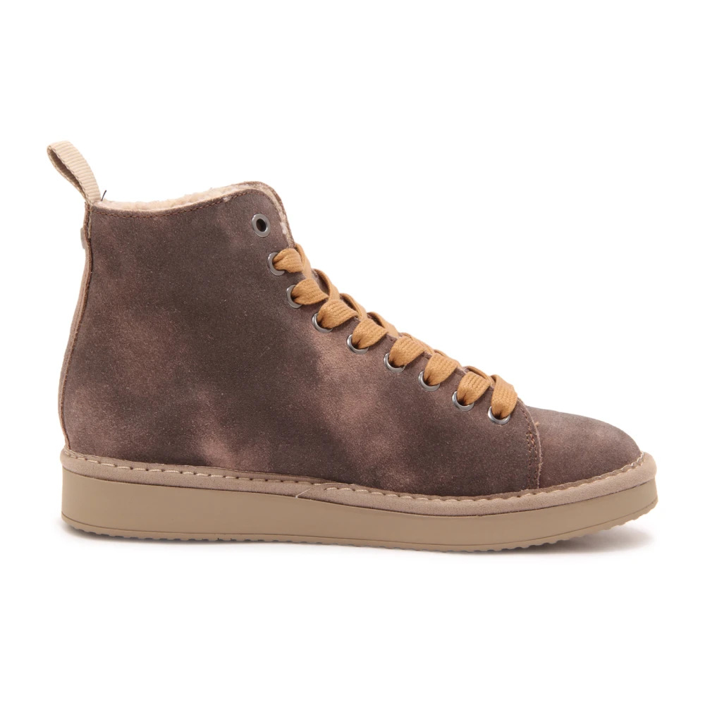 Panchic Eco-Fur Gewassen Suède Schoenen Dames Schoenen Bruin