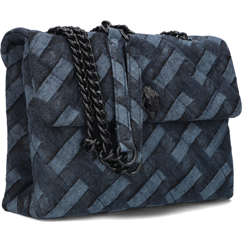 Kurt Geiger Blauwe Zachte Schoudertas Elegante Charme Blue Dames
