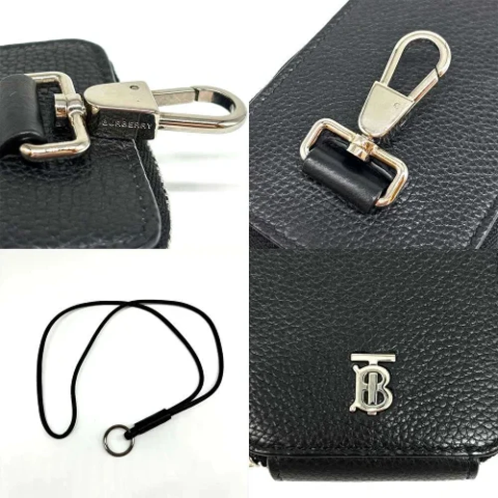 Burberry Vintage Pre-owned Leather home-office Black Dames