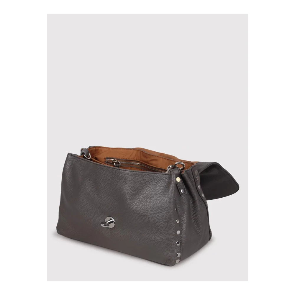 Zanellato Bamboe Handvat Schoudertas Gray Dames