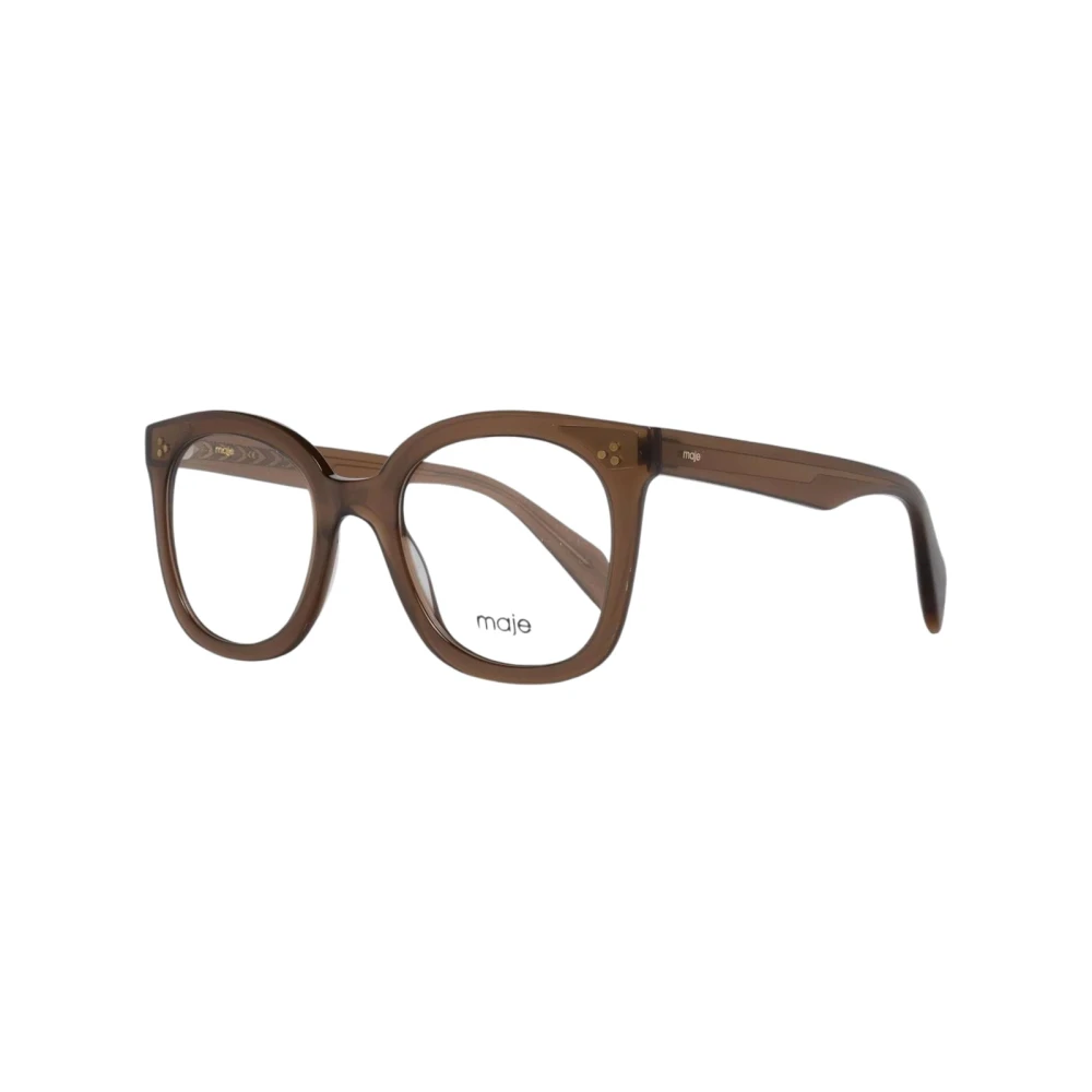 Maje Women's Brown Plastic Round Frame Glasses - Glasses - One Size - Accessories