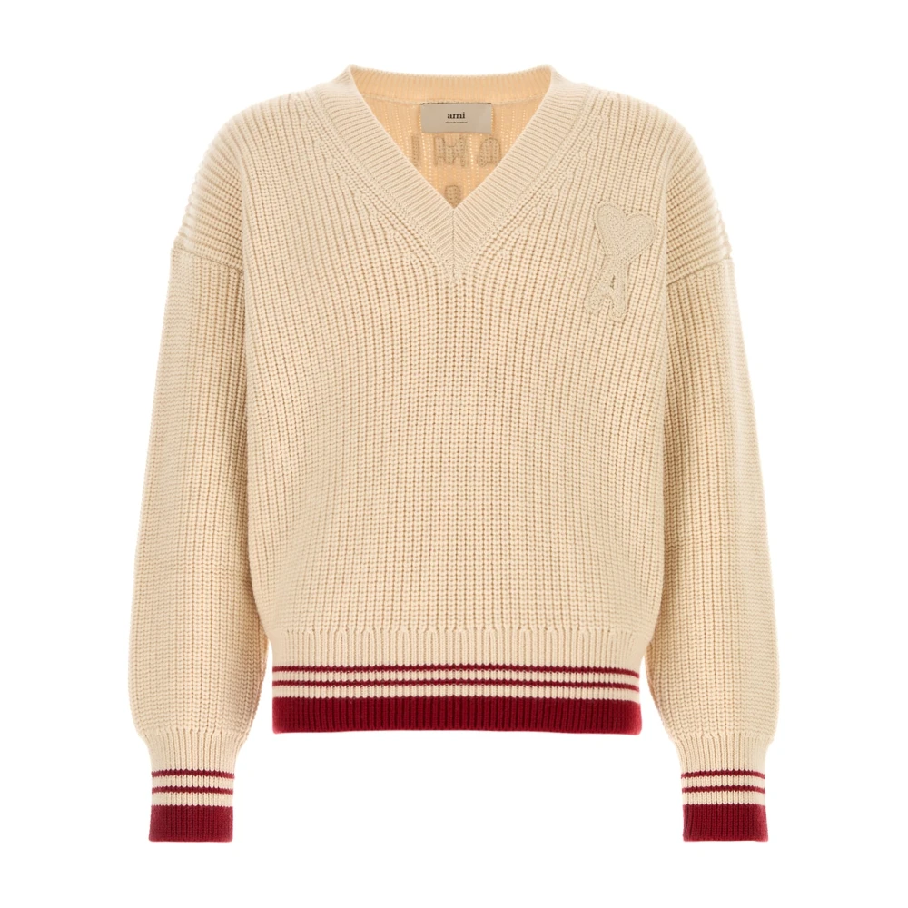 Knitwear > V-neck Knitwear - - Ami Paris - Modalova