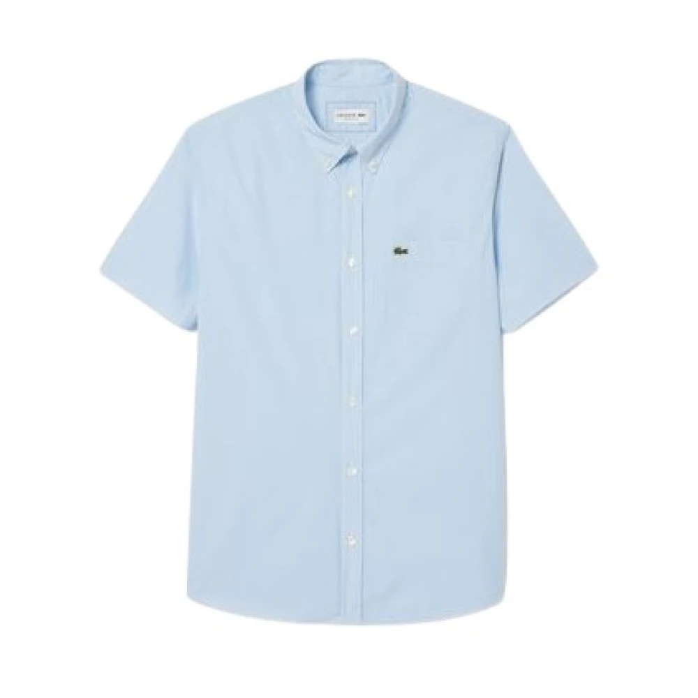 Lacoste Men's Blue Short Sleeve Shirts, Xl, Short Sleeve Shirt