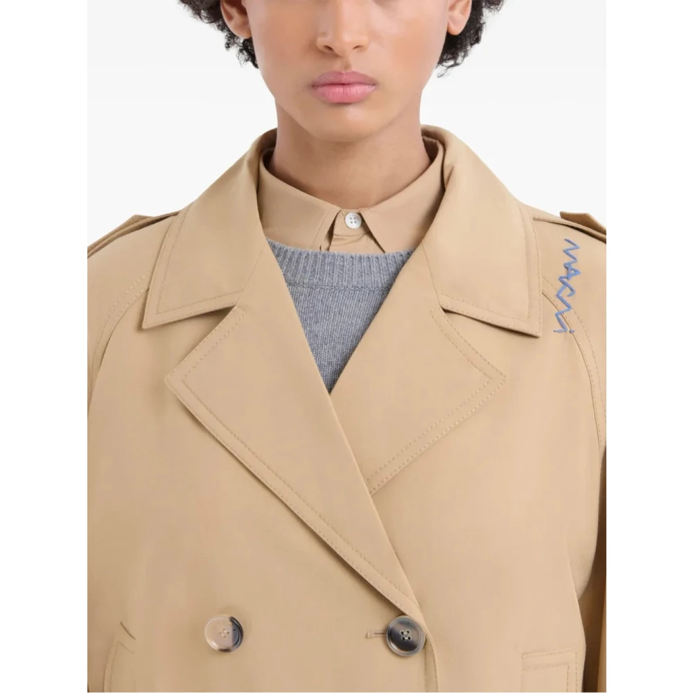 Marni Elegante Wollen Jas Beige Dames