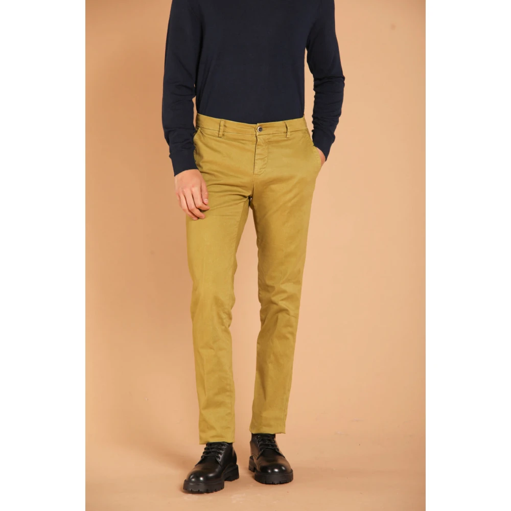 Mason's Extra Slim Fit Chino Broek Milano Style Green Heren