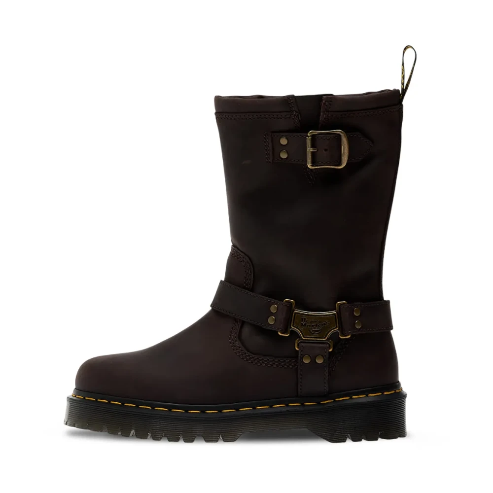 Dr. Martens , Winter Boots, Male, Black, 3 Uk, Anistone High Leather Biker