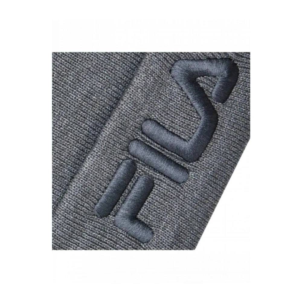 Fila Gebreide Muts Authentiek Geborduurd Gray Unisex