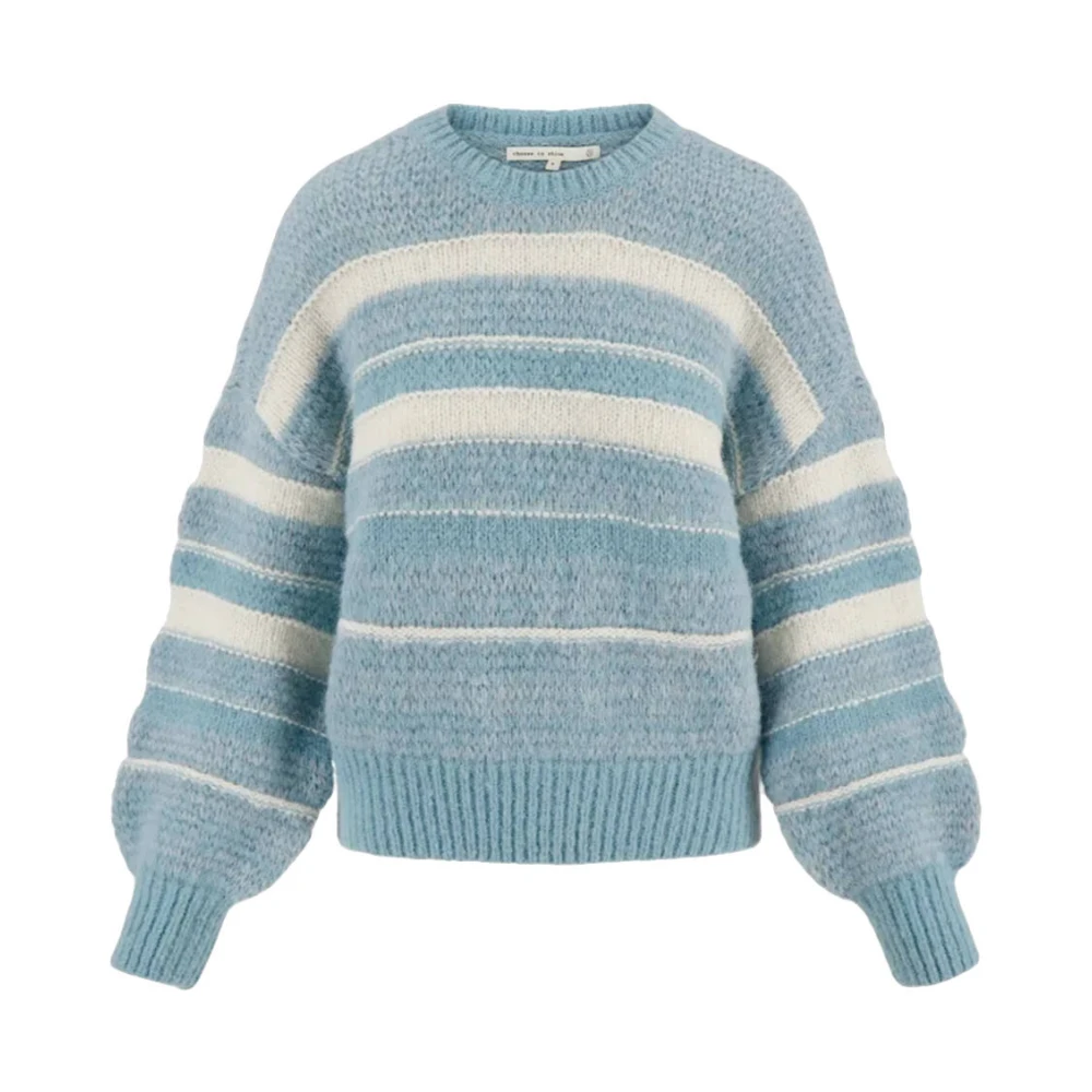 Zusss Gestreepte Trui Blue Dames