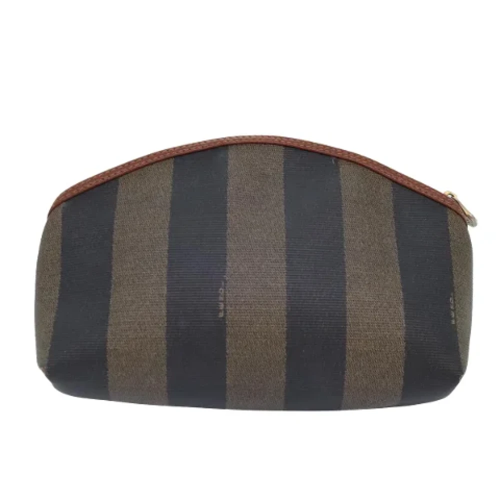 Fendi Vintage Pre-owned Canvas clutches Brown Dames
