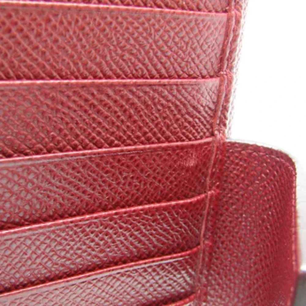 Bvlgari Vintage Pre-owned Leather wallets Red Dames