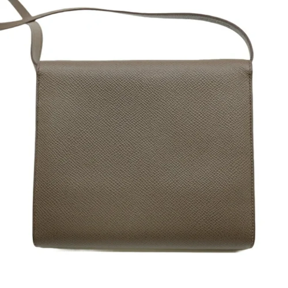 Hermès Vintage Pre-owned Leather shoulder-bags Gray Dames