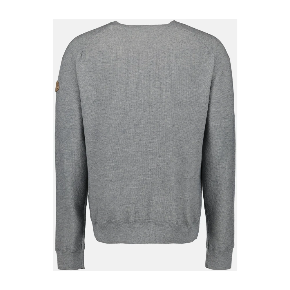 Moncler Cashmere Pullover Trui Gray Heren